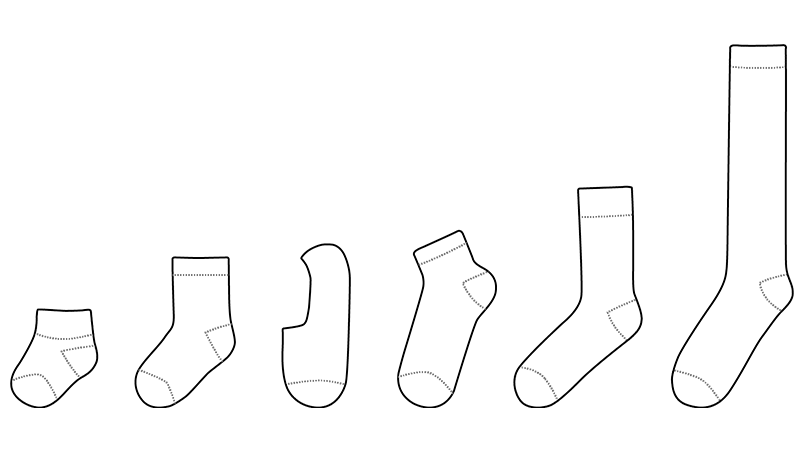 Hand draw sock template